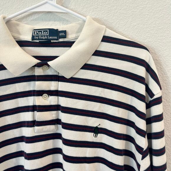 Vintage Men's Ralph Lauren Polo Striped Long-Sleeve Rugby Shirt | Size XXL - Picture 1 of 5